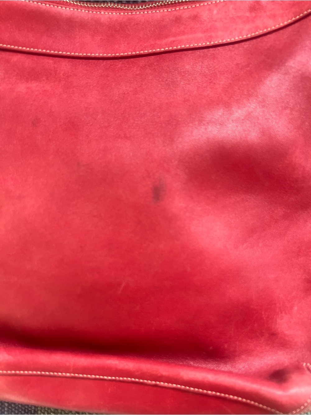 Vintage Coach Cherry Red Leather Slouchy Hobo Bag Y2K Boho - Picture 4 of 8